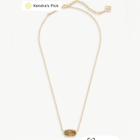 NWT Elisa Gold Pendant Necklace in Citrine - Picture 2 of 6